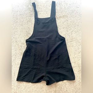 Women’s black shorts overalls
